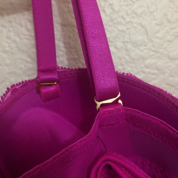 Daisy Fuentes 2-pc Lace Bustier Lingerie Set Pink - Picture 14 of 15